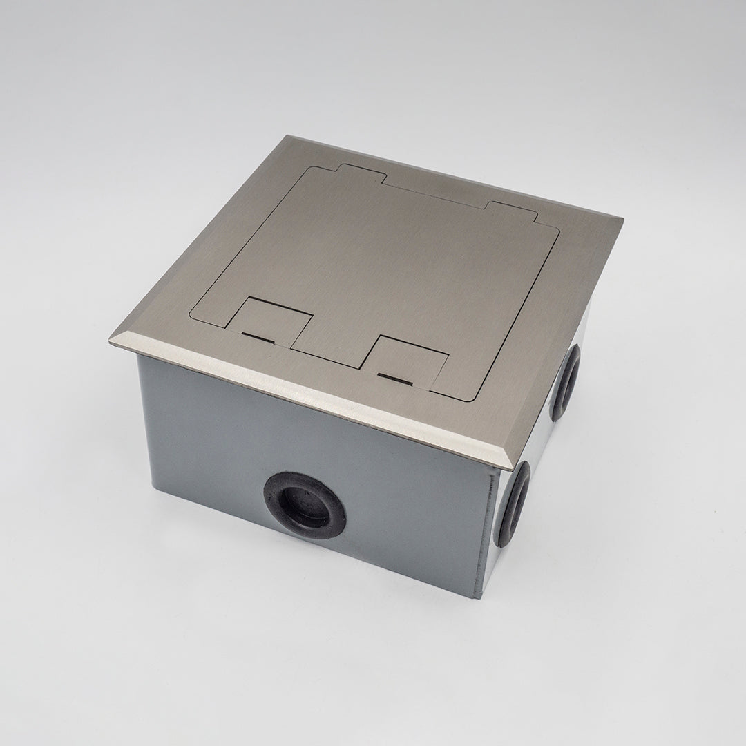Caja de piso metálica grande con tapa-CAMBRE