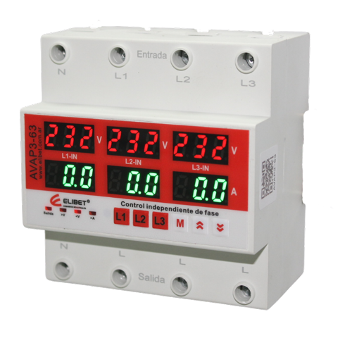 Protector de Tensión y Corriente 40A-ELIBET