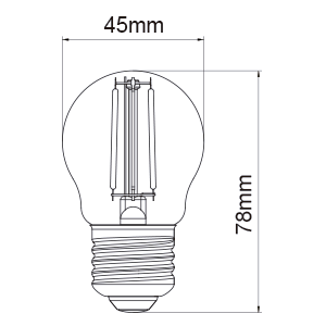 Lámpara filamento Gota 4W-CANDIL