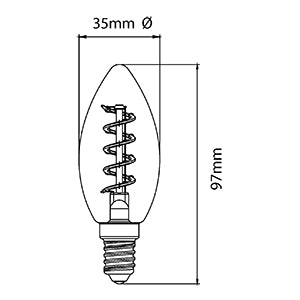 Lámpara filamento LED Dorada 2.5W-CANDIL