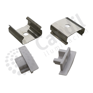 Perfil de aluminio de empotrar c/difusor-CANDIL