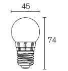 Lampara LED E27 GOTA 4W-CANDIL