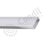 Perfil de aluminio de empotrar c/difusor-CANDIL