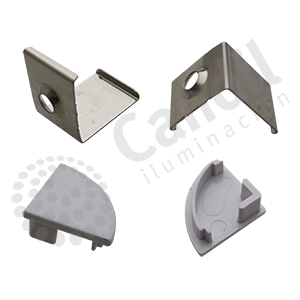 Perfil de aluminio de aplicar 45º c/difusor-CANDIL