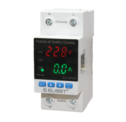 Protector de Tensión y Corriente 40A-ELIBET