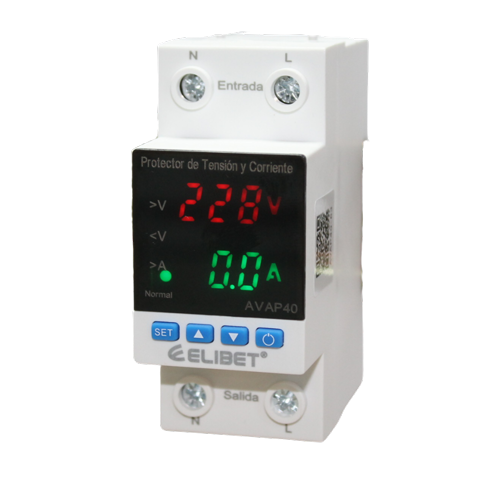 Protector de Tensión y Corriente 40A-ELIBET