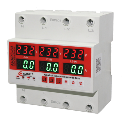 Protector de Tensión y Corriente 40A-ELIBET